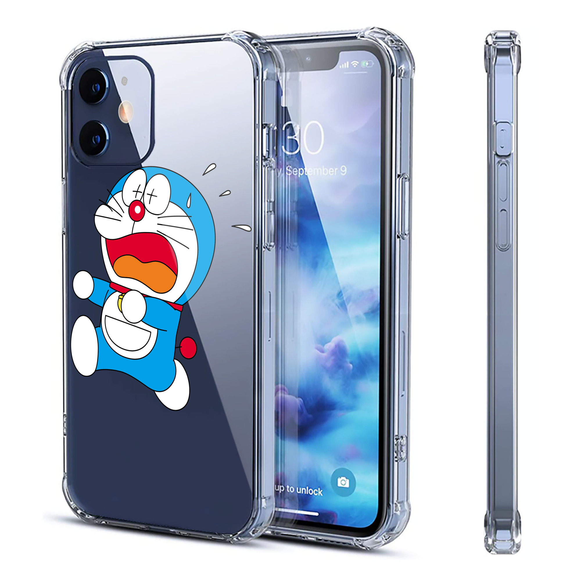 （画像用） ドラえもん Doraemon 【iPhone 12シリーズ対応】透明スマホケース（クリアソフトケース）
